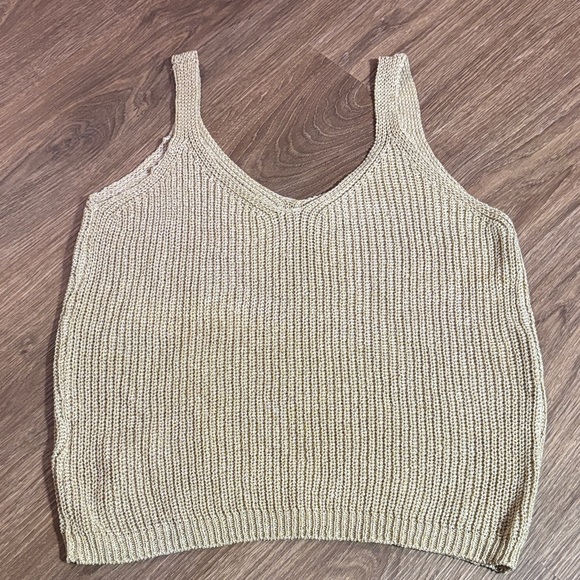 SHEIN Tops - SHEIN Beige Knit Tank Top